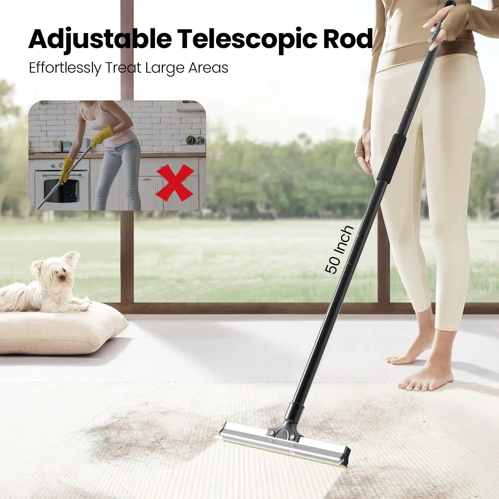 Djurhårsborste med Handtag